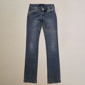 Duchesse Jeans Vintage Y2K Straight Leg Low Rise Distressed Denim